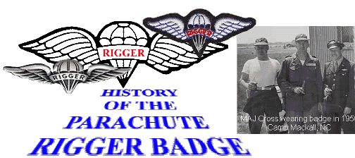History of the Parachute Rigger Badge